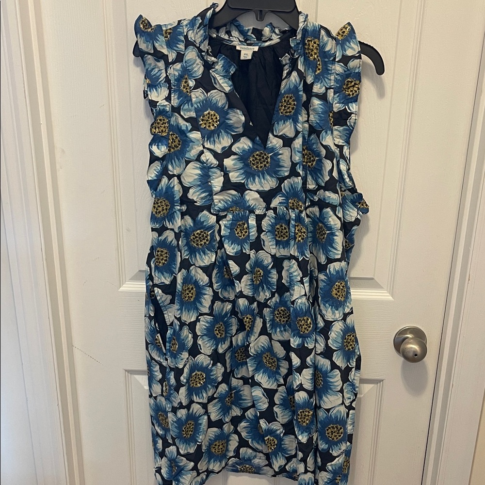 Sundance Floral Sleeveless Dress - Blue and Yellow
